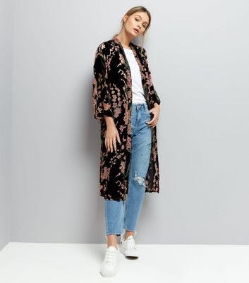 New Look Womens Velvet Kimono Sleeve Playsuit