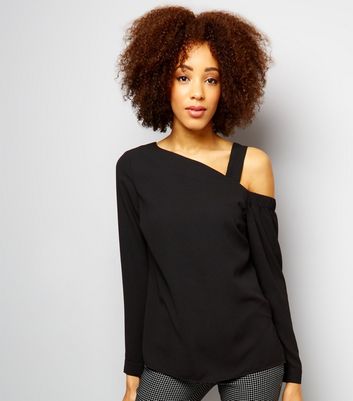 black off the shoulder top new look