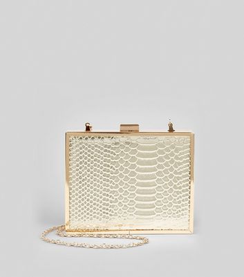 gold clutch bag new look