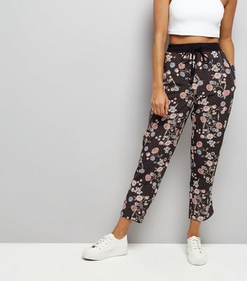 petite floral joggers