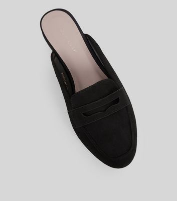 black mule loafers
