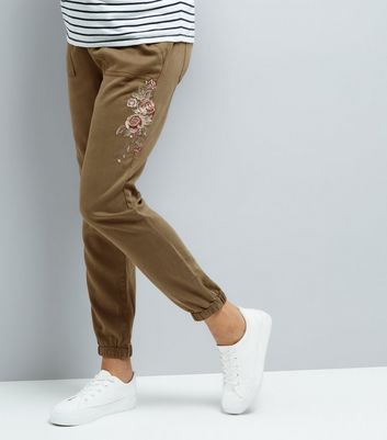 new look khaki joggers