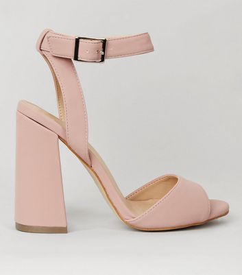 new look pink sandal heels