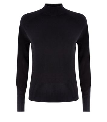 funnel neck black jumper