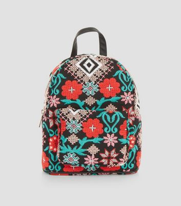 embroidered mini backpack