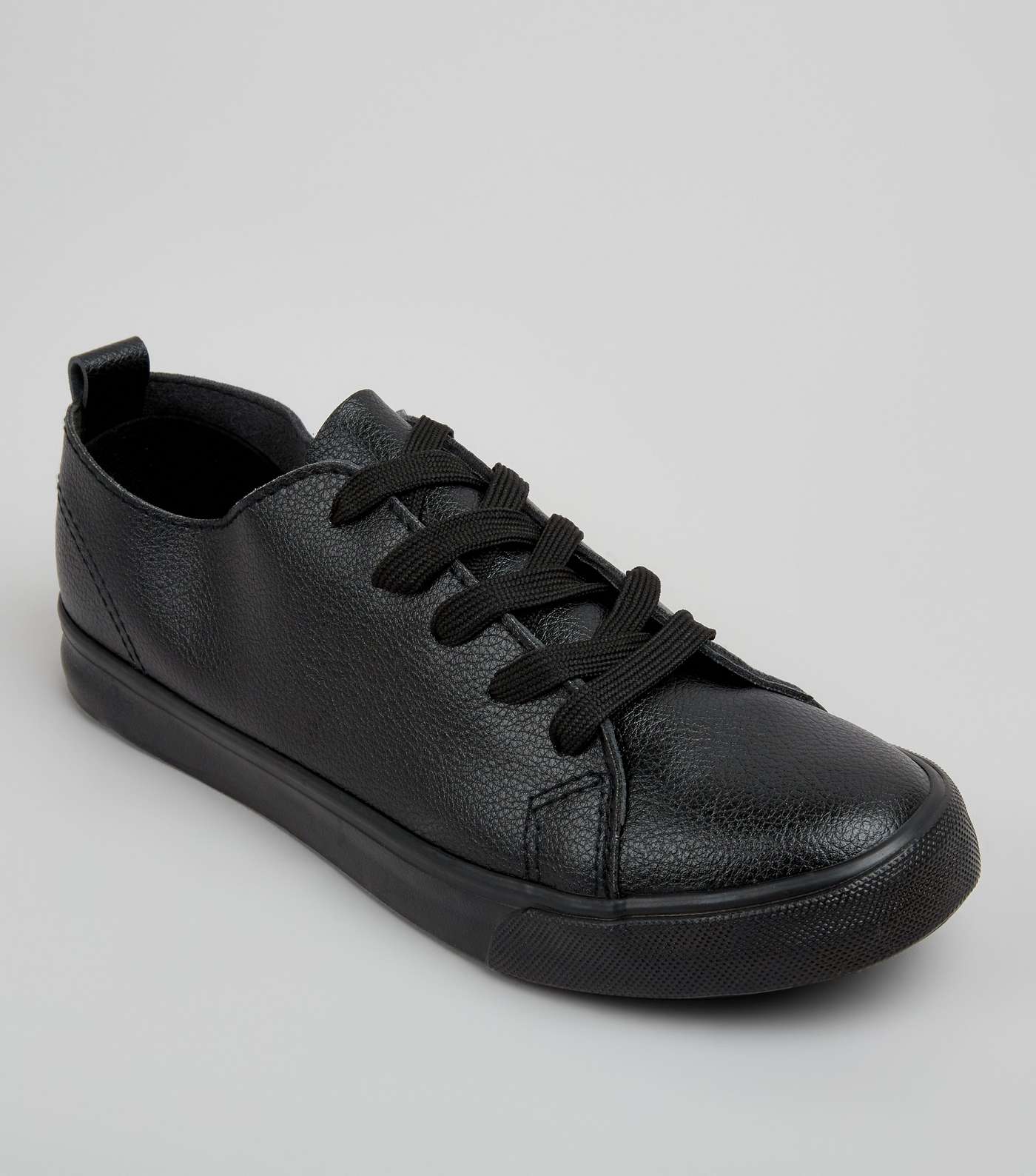 Black Lace Up Trainers