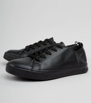 Black Lace Up Trainers | New Look
