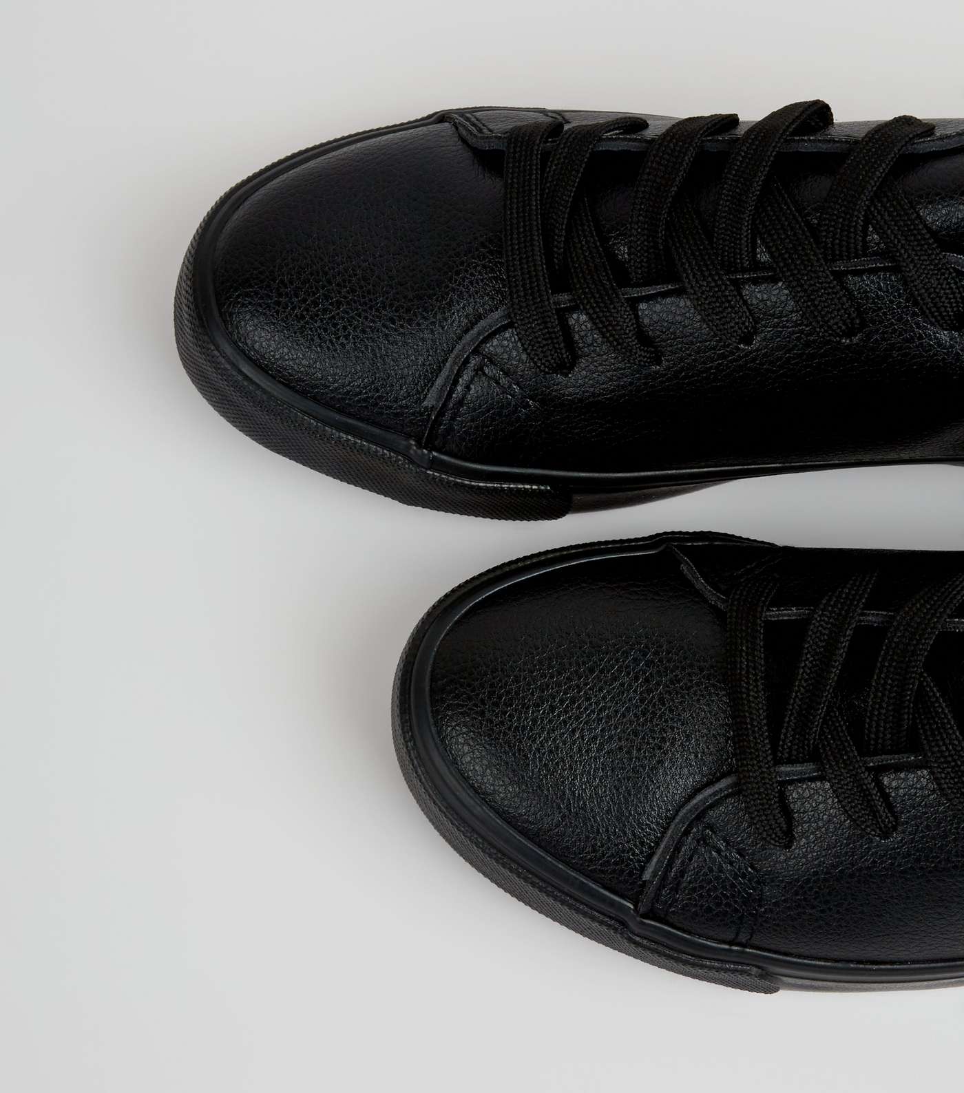 Black Lace Up Trainers Image 5