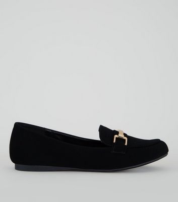 Black Comfort Bar Front Loafers | New Look