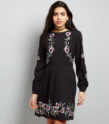 new look embroidered dress