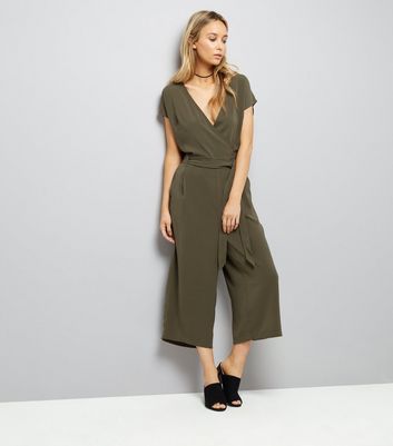 new look khaki jumpsuit