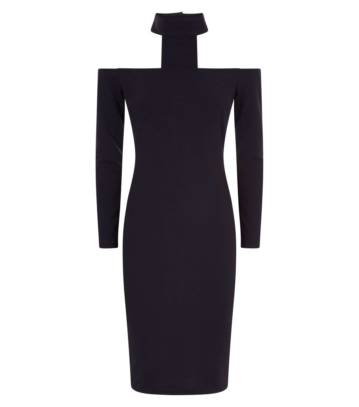 AX Paris Black High Neck Midi Dress  Image 4