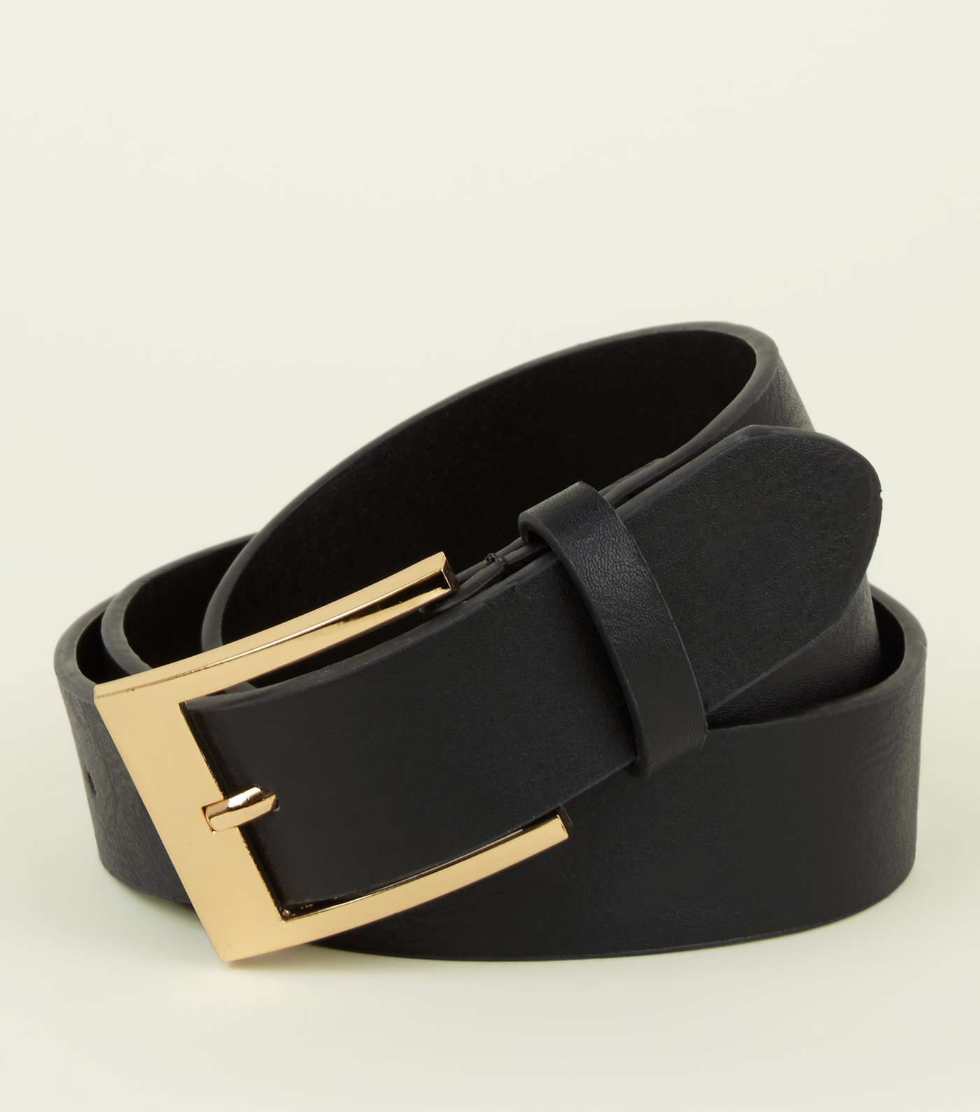 Black Leather-Look Hip Belt Image 2