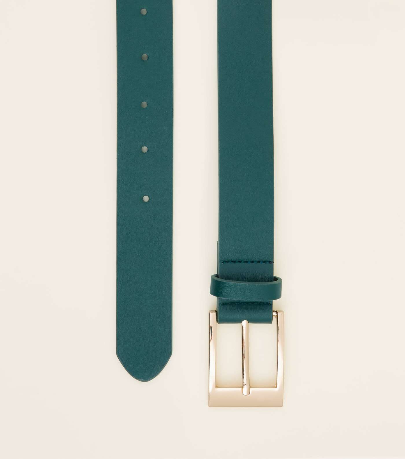 Dark Green Leather-Look Hip Belt Image 2