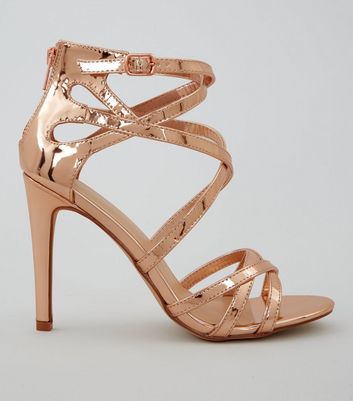 rose gold wide width heels