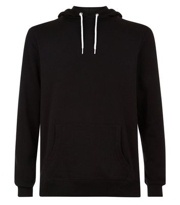 Black Pocket Front Hoodie New Look
