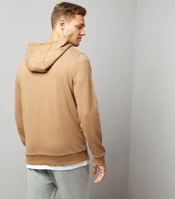 Camel Pocket Front Hoodie New Look
