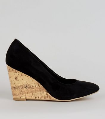 cork wedge pumps