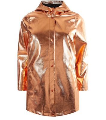 Curves Rose Gold Anorak New Look