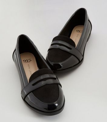new look girls black shoes