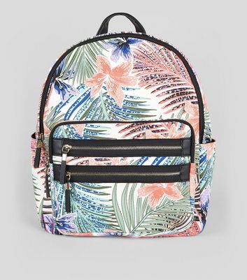 Tropical print backpack Clearance