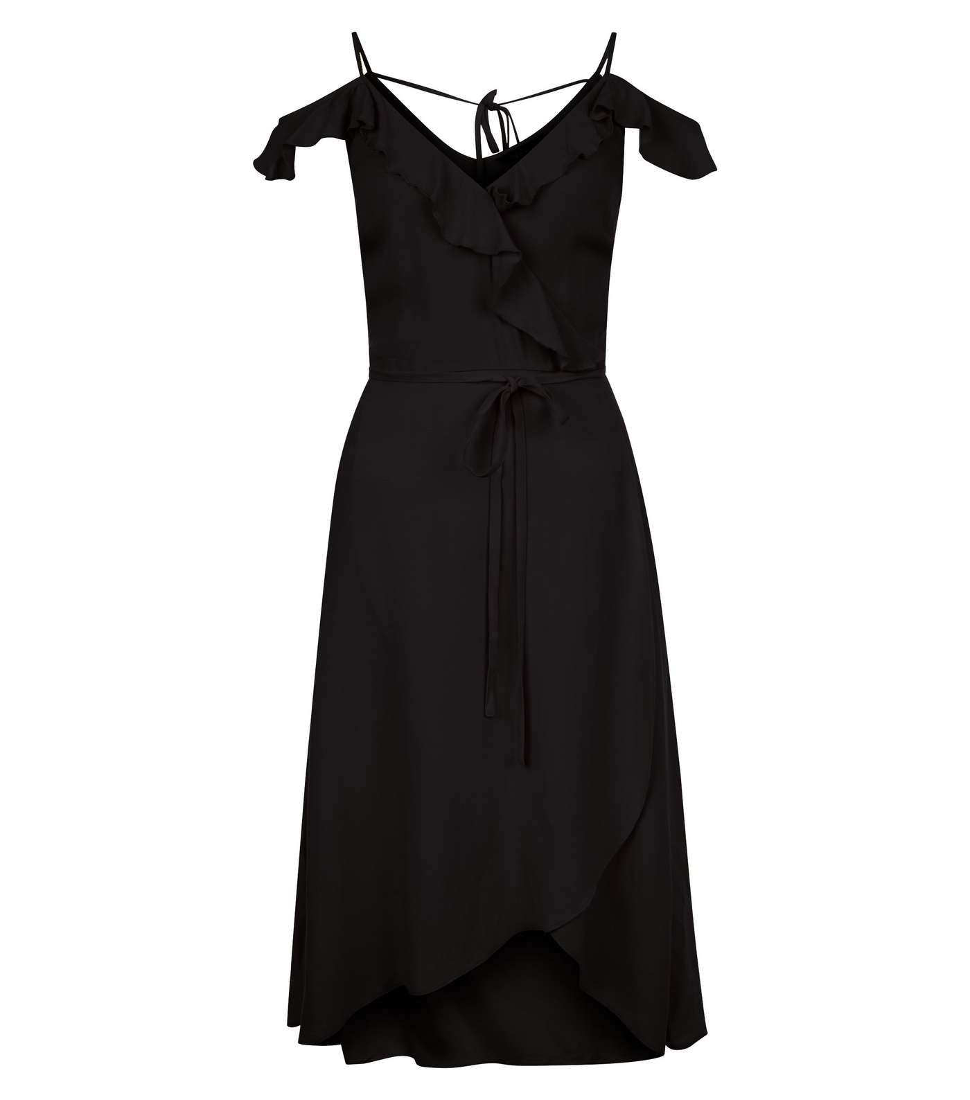 Black Cold Shoulder Midi Dress  Image 3
