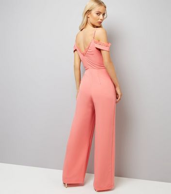 cold shoulder jumpsuit new look