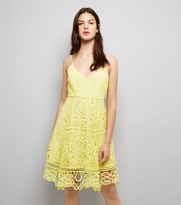 new look lace skater dress