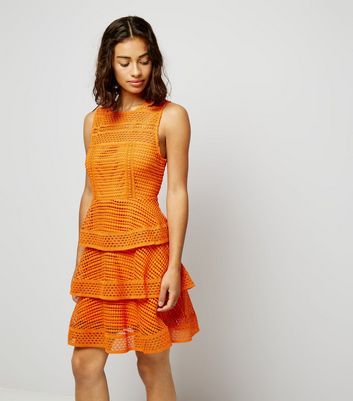 new look orange dress