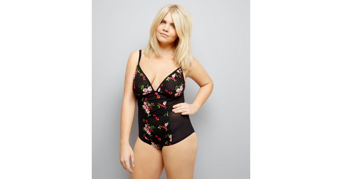 Floral Embroidered Bodysuit