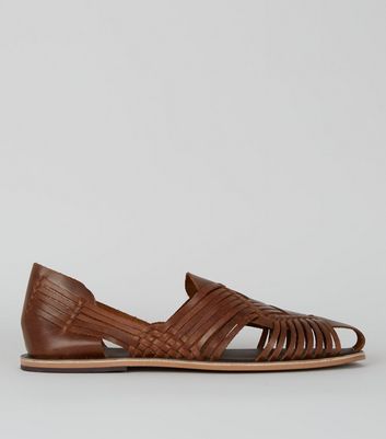 mens leather huarache sandals