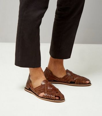 ASOS Woven Sandals in Leather at asos.com | Woven sandals, Woven leather  shoes, Best shoes for men