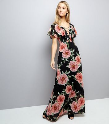 floral maxi dress new look