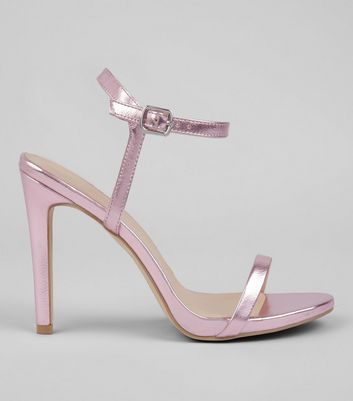pink metallic heels