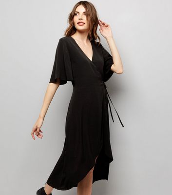 new look black midi dress