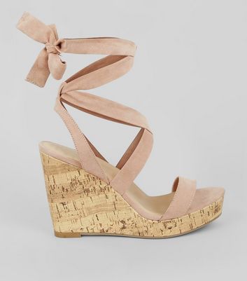 pink wedges wide fit