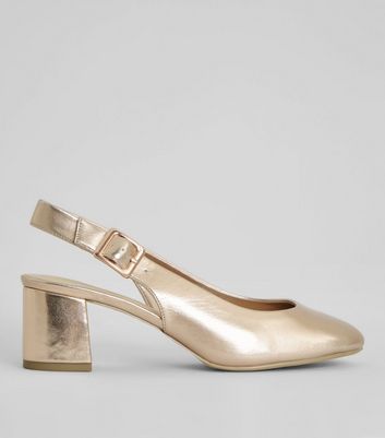 rose gold sling back shoes