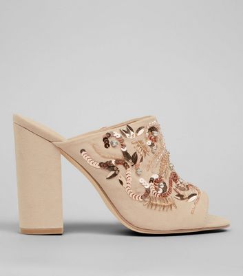 new look heeled mules