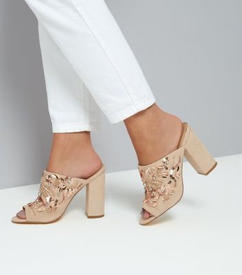 new look heeled mules