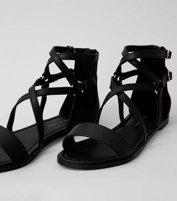 gladiator sandals zipper back
