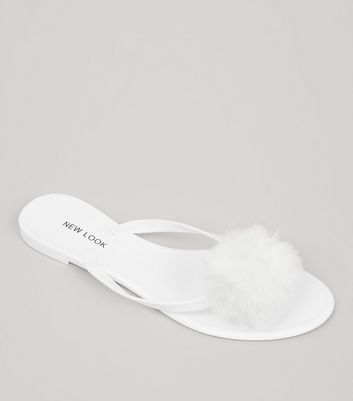 pom pom jelly sandals