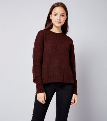maroon knit jumper