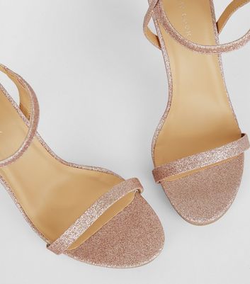 rose gold sandals new look