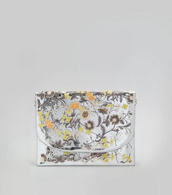 new look yellow clutch bag