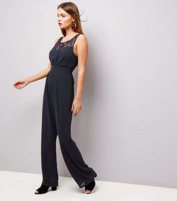 lace panel jumpsuit