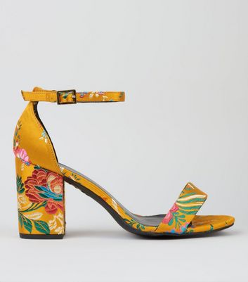 Yellow hot sale floral sandals