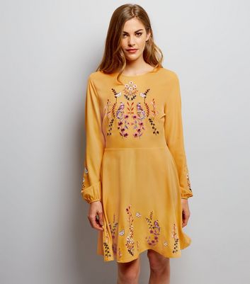 new look embroidered dress