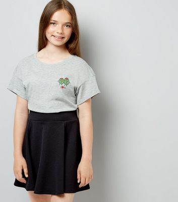 Girls black skater skirt Clearance