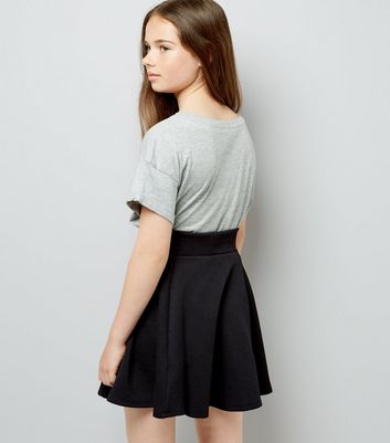 basic black skater skirt