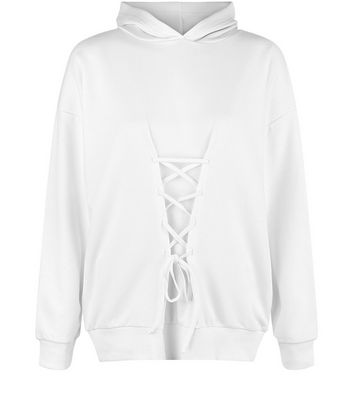 white lace hoodie